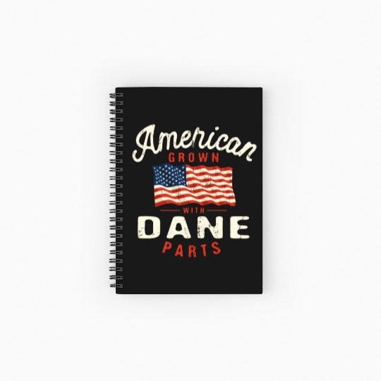 American Grown with Dane Parts Patriotic Nationali Spiral Notebooks   Ruled Line