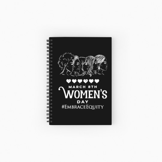 International Women's Day Embrace Equity 2023 Spiral Notebooks   Ruled Line