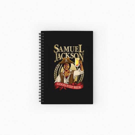 Raise a Glass with Samuel L Jackson Spiral Notebooks   Ruled Line