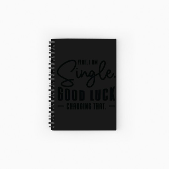 Single Relationship Independent Typography Single Spiral Notebooks   Ruled Line