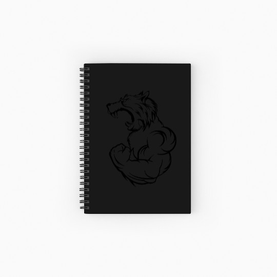 wolf beast Spiral Notebooks   Ruled Line