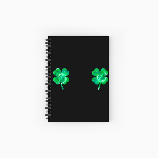 Shamrock Boobs Tie Dye Irish Boobies St Patricks Spiral Notebooks   Ruled Line
