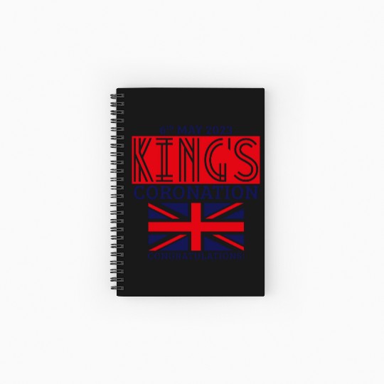 King’s Coronation, 6th May 2023 Congratulations, R Spiral Notebooks   Ruled Line