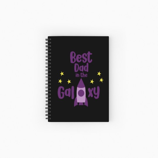 Best Dad in The Galaxy Cool Spiral Notebooks   Ruled Line
