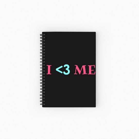 I love me, Heart, Positive, Cool, Stylish,Teens Spiral Notebooks   Ruled Line