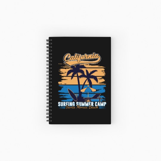 California Surfing Summer Camp Spiral Notebooks   Ruled Line