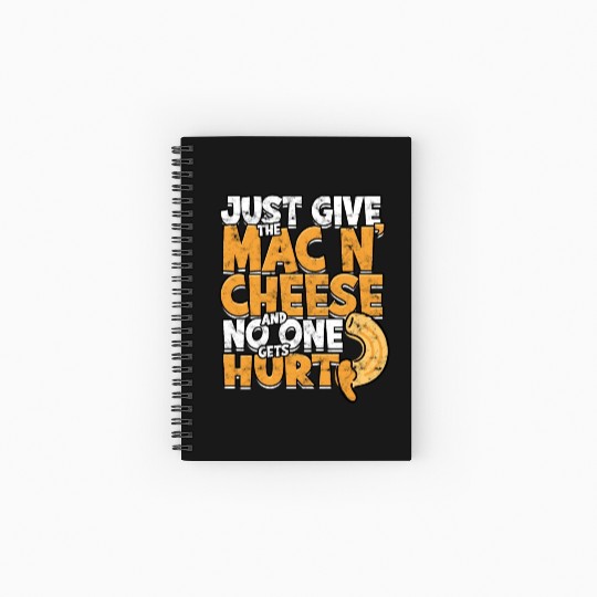 Mac N' Cheese Taster Pasta Food Macaroni Spiral Notebooks   Ruled Line