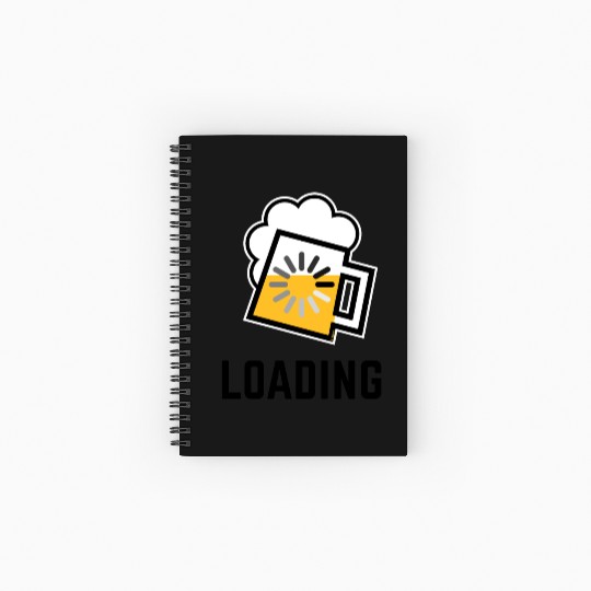 Beer Loading (Drinking In Progress / Positive / /) Spiral Notebooks   Ruled Line