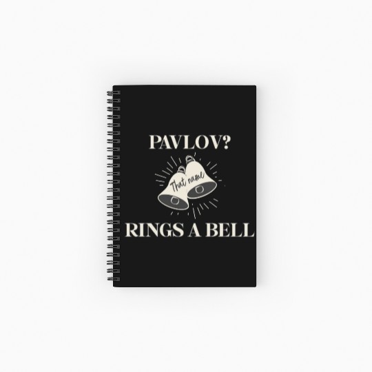 Pavlov that name rings a bell funny dog psychology Spiral Notebooks   Ruled Line