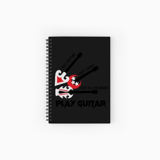 PLAY GUITAR Spiral Notebooks   Ruled Line