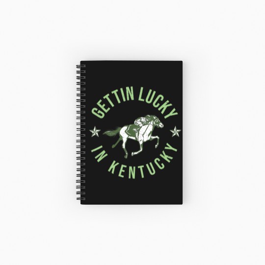 Funny Derby Vintage Getting Lucky In Kentucky Hor Spiral Notebooks   Ruled Line