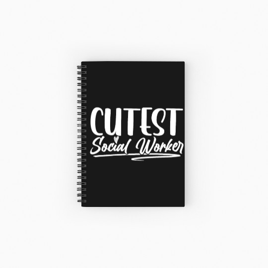 Cutest Social Worker Job Work Graduation Spiral Notebooks   Ruled Line
