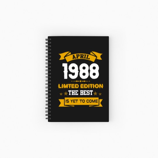 April 1988 Birthday Surprise Spiral Notebooks   Ruled Line