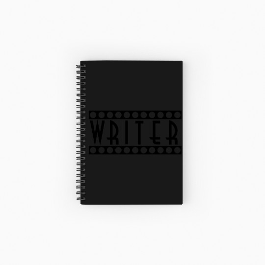 Writer with Showbiz Film Tape Border Spiral Notebooks   Ruled Line