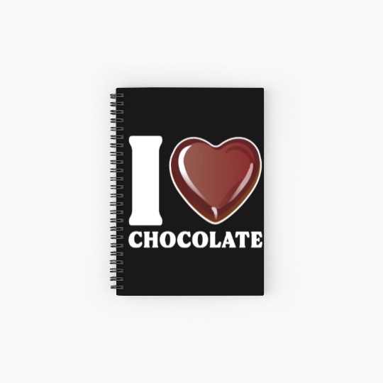 I Love Chocolate Spiral Notebooks   Ruled Line