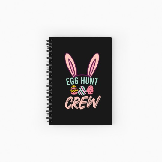 Egg Hunt Crew Funny Easter Day Spiral Notebooks   Ruled Line