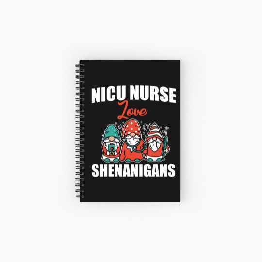 Funny NICU Nurse Love Shenanigans St. Patricks Day Spiral Notebooks   Ruled Line