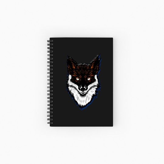 Vector illustration of fox head Spiral Notebooks   Ruled Line classique