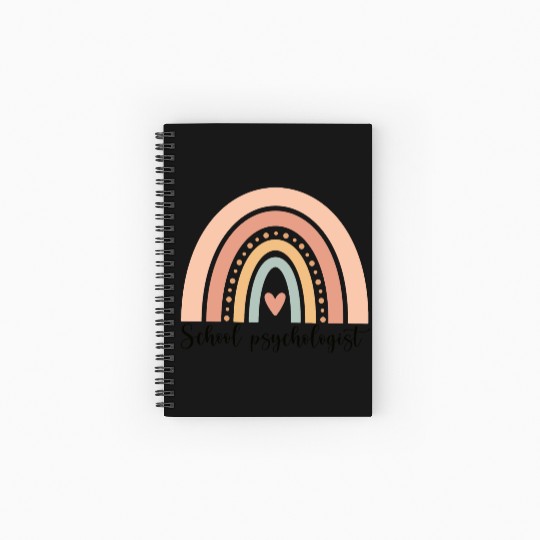 School Psychologist Rainbow Spiral Notebooks   Ruled Line