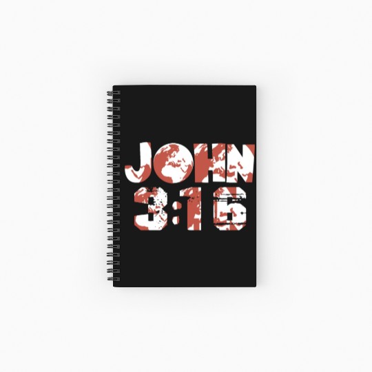 John 3-16 World Spiral Notebooks   Ruled Line