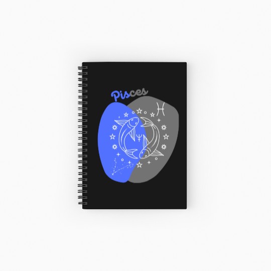 Underwater Dreams: A Minimalist Pisces Design Spiral Notebooks   Ruled Line