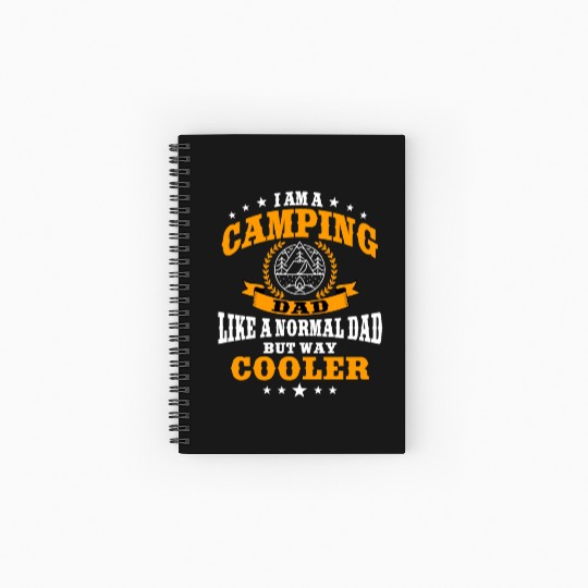 Funny Camping Dad Saying Summer Camp For Men Spiral Notebooks   Ruled Line