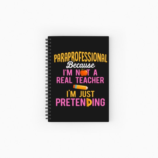 Paraprofessional Teacher Para Educator Spiral Notebooks   Ruled Line