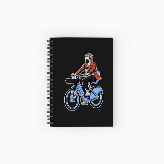 Cycling Cyclist E Bike Spiral Notebooks   Ruled Line