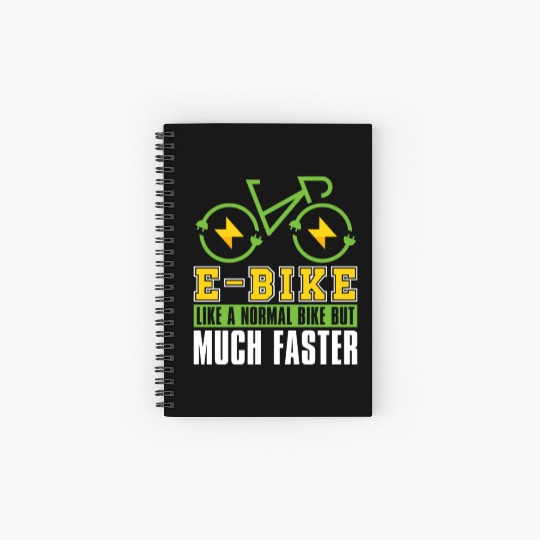 Cycling Cyclist E Bike Spiral Notebooks   Ruled Line