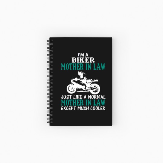 I'M A BIKER MOTHER IN LAW Spiral Notebooks   Ruled Line