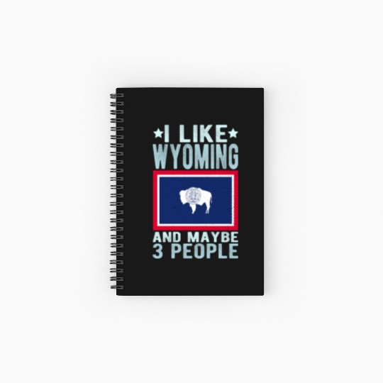 Wyoming Flag US State Spiral Notebooks   Ruled Line