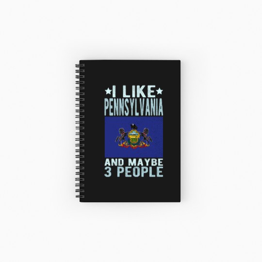 Pennsylvania Flag US State Spiral Notebooks   Ruled Line