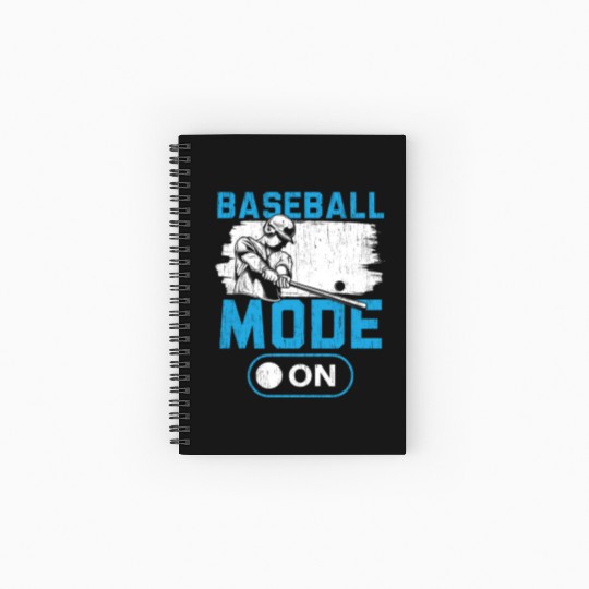 Baseball Mode On Baseball Player Baseball Coach Spiral Notebooks   Ruled Line