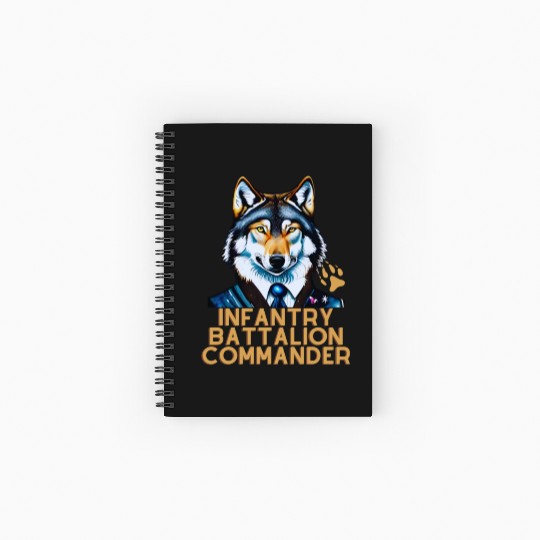 Wolf infantry battalion commander Spiral Notebooks   Ruled Line
