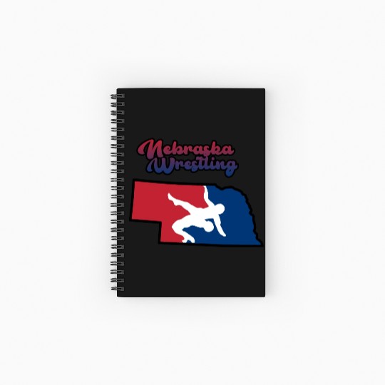 Nebraska Wrestling (USA Colors) Spiral Notebooks   Ruled Line