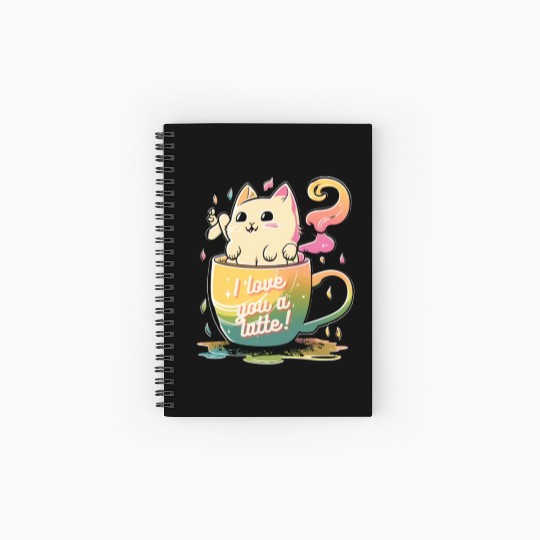 I love you a latte! Spiral Notebooks   Ruled Line