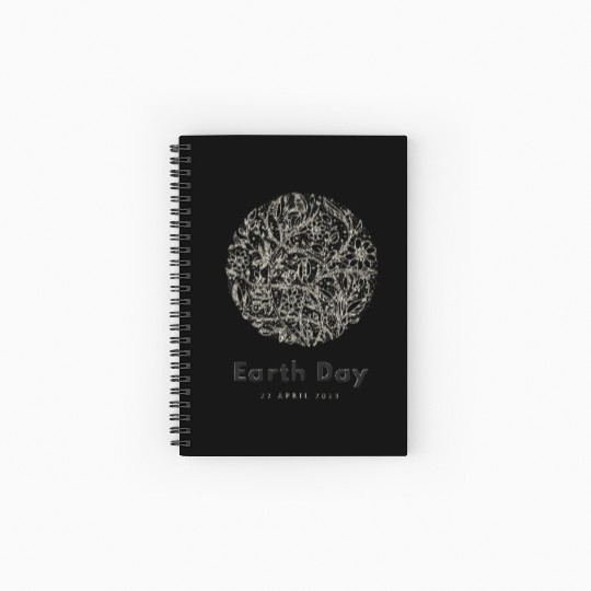 Earth day, save our planet 2023 vintage Spiral Notebooks   Ruled Line