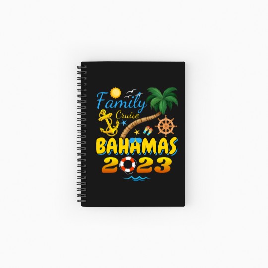 Family Cruise The Bahamas 2023 Matching Group Spiral Notebooks   Ruled Line