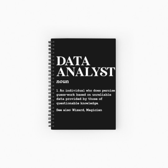 Data Analyst Definition Spiral Notebooks   Ruled Line