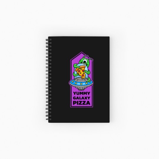 Yummy Galaxy Pizza. Spiral Notebooks   Ruled Line