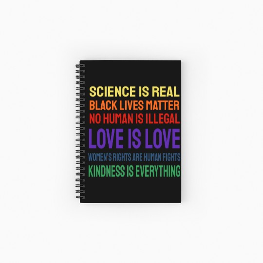 Science Is Real Black Lives Matter Spiral Notebooks   Ruled Line