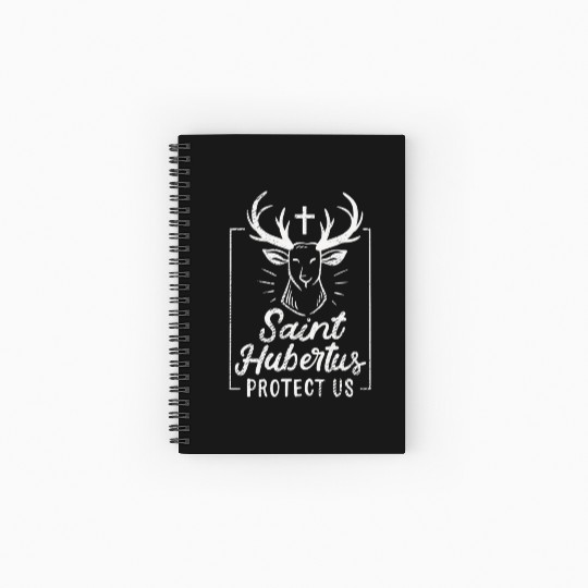 Saint Hubertus Deer Hunter Elk Moose Buck Hunting Spiral Notebooks   Ruled Line