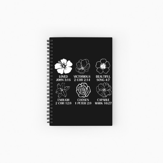 Loved John 3:16 Victorious 2 Cor 2:14 Spiral Notebooks   Ruled Line