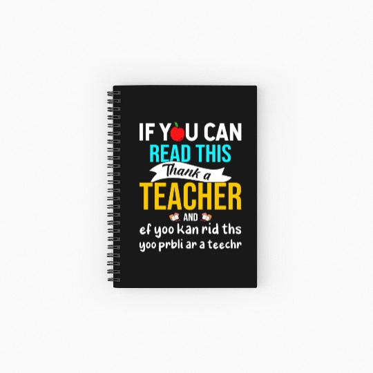 Teacher Appreciation 2023 Cute, Funny Teacher Spiral Notebooks   Ruled Line