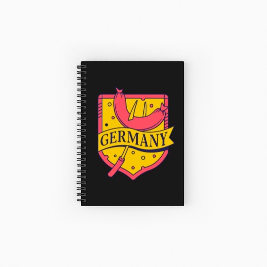 unique funny Germany Flag , German sausages Spiral Notebooks   Ruled Line