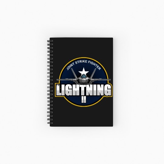 F35 Lightning 2 Patch Small logo red Spiral Notebooks   Ruled Line