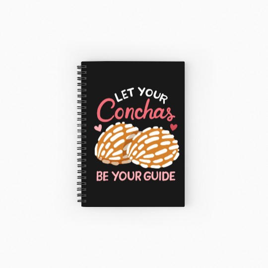 Conchas Mexican Mexico Sweet Bread Roll Spiral Notebooks   Ruled Line