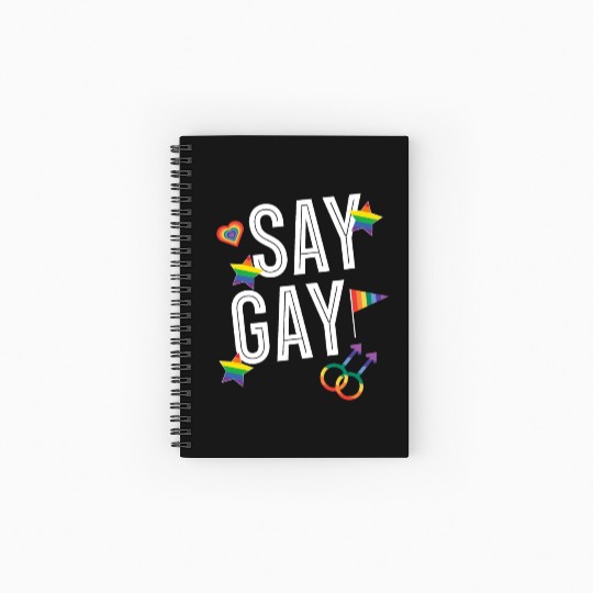 Gay Rights Rainbow Pride Month LGBTQ Gay Pride Spiral Notebooks   Ruled Line