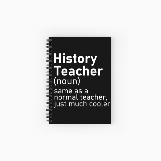 History Teacher Funny Definition Spiral Notebooks   Ruled Line