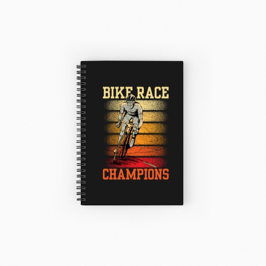 Bike Race Champions Cycling Racing Bicycle Racer Spiral Notebooks   Ruled Line